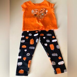 Cat & Jack Infant Girl Halloween Top & Leggings